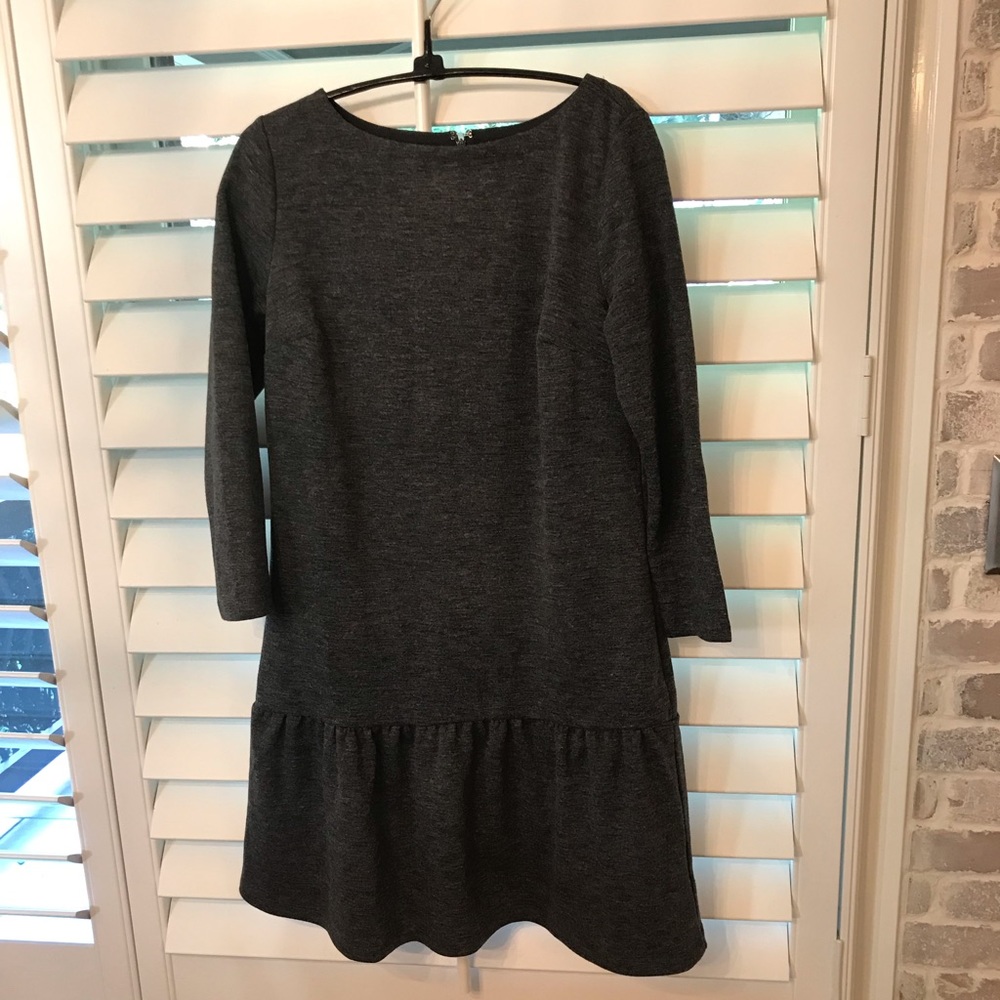 Loft Gray Long Sleeve Dress.